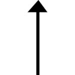 Upwards facing purple arrow vector illustration