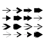 Pilihan gambar vektor Panah
