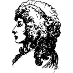 Charlotte von Stein portrait vector illustration