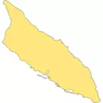 Aruba côte carte vector image