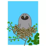 Vector clip art of Scops owl