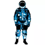 Астронавт в синий скафандр векторное изображение