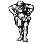Grekiska guden Atlas vektor illustration