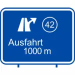 German highway exit