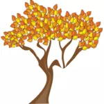 Baum mit Herbst Blätter Vektor-ClipArt