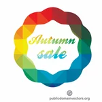 Etiqueta de vector de venta otoño