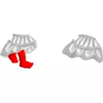 Vector graphics of girl skirt with legs for avatar