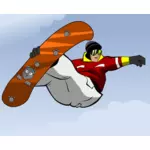 Snowboarder vector image