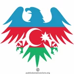 Флаг Азербайджана геральдический орел