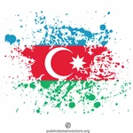 Azerbajdzjan flagga grunge bläck