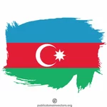 Drapeau d'Azerbaïdjan peint