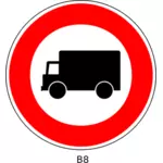 Tidak ada lalu lintas truk urutan tanda vektor ilustrasi