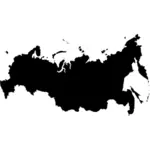 रूस के वेक्टर रूपरेखा मानचित्र।