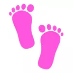 Baby Mädchen Fußabdrücke