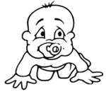 Baby med smokk vector illustrasjon