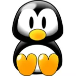 Farbe-Baby-Pinguin-Vektor-Bild