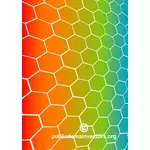 Motif coloré avec hexagones