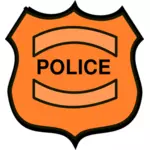 Policía placa dibujo vectorial