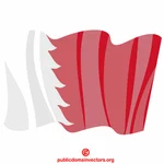 Wehende Flagge von Bahrain ClipArt