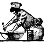 Ilustración vectorial de mujer baker