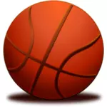 Ball for basketball with a shadow vector image