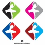Balett skola klass logotyp