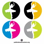 Балетная школа логотип концепции