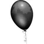काला चमकदार रंगों के साथ गुब्बारे के ड्राइंग वेक्टर