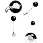 Ballong meddelande berättelse vektor illustration