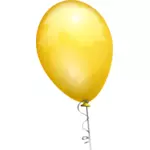 Vector miniaturi de balon galben pe un şir de decorat