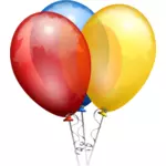 Vektor-Illustration von drei eingerichteten Party Ballons