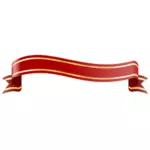 Waving red banner vector
