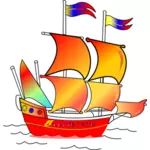 Colorful sailboat