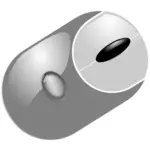 Photorealistic grayscale computer mouse vector clip art