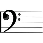Immagine vettoriale bass clef