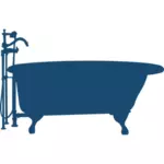 Baño bañera silueta vector de la imagen