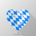 Smiling heart with Bavarian flag