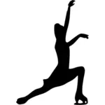 Vectorul miniaturi de patina dansator silueta