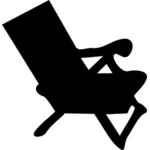 ビーチの椅子のシルエット ベクトル画像