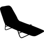 Playa silla silueta vector de la imagen