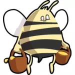 Mehiläinen kantaa hunajaa