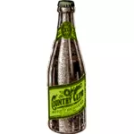Ilustração em vetor de garrafa de cerveja marrom e verde