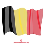 Королевство Бельгия размахивает флагом