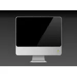 شاشة LCD على صورة متجهة خلفية رمادية
