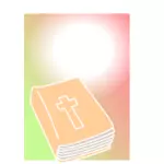 Bible closed in colorful background vector clip art