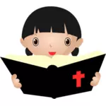 Dziewczyna, studiowanie Biblii