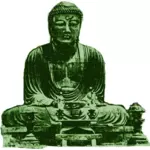 Grote groene Buddha vector tekening