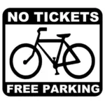 Aparcamiento gratuito para bicicletas signo vector illustration