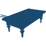 Snooker tabel silhouet vector image