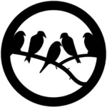 Pasăre emblema vector miniaturi